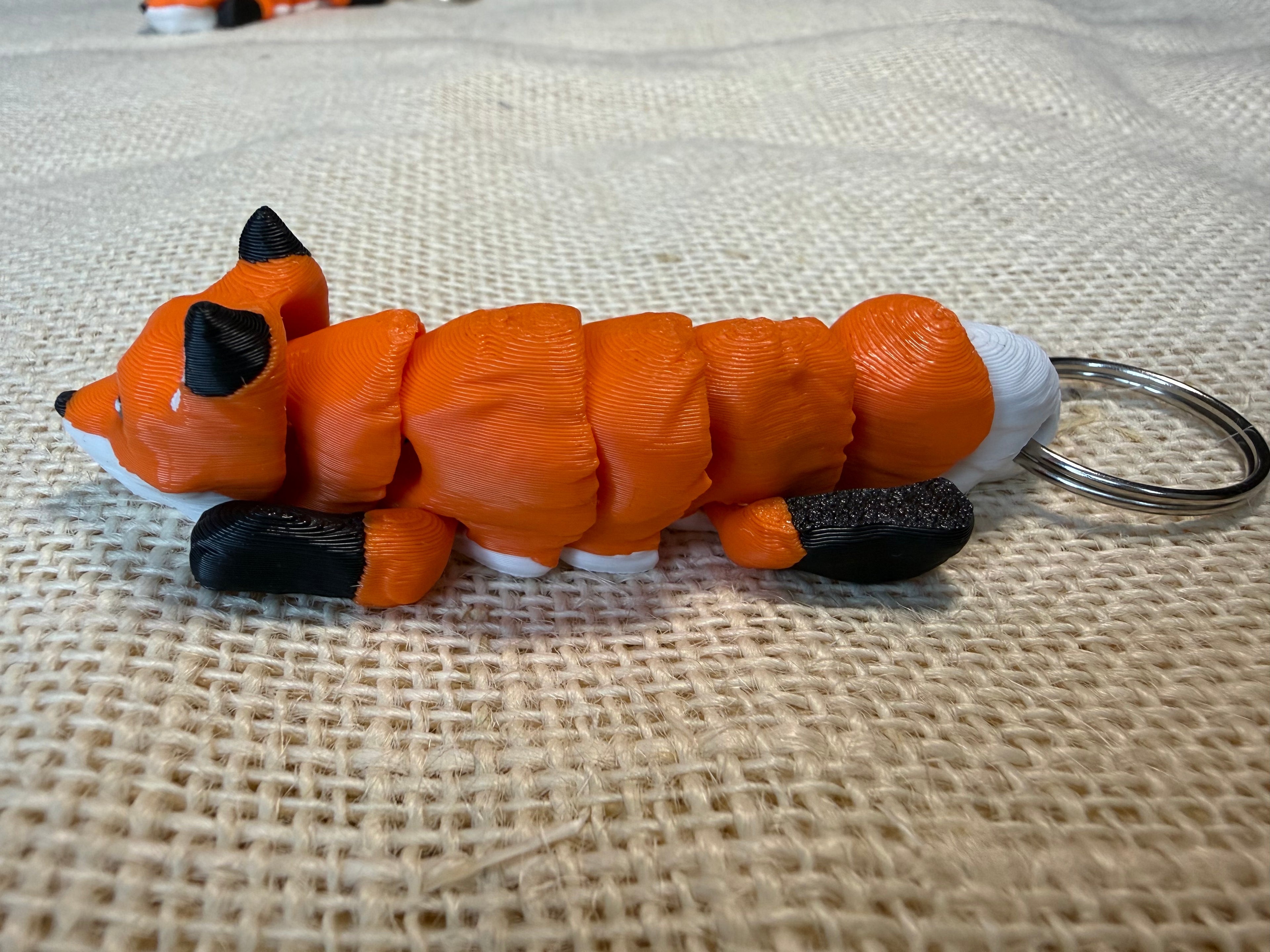 Articulated fox keyring