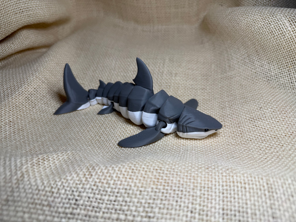 Articulated great white shark