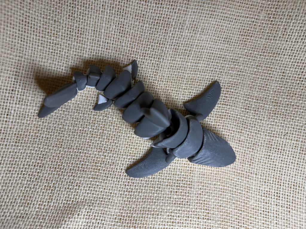 Articulated great white shark