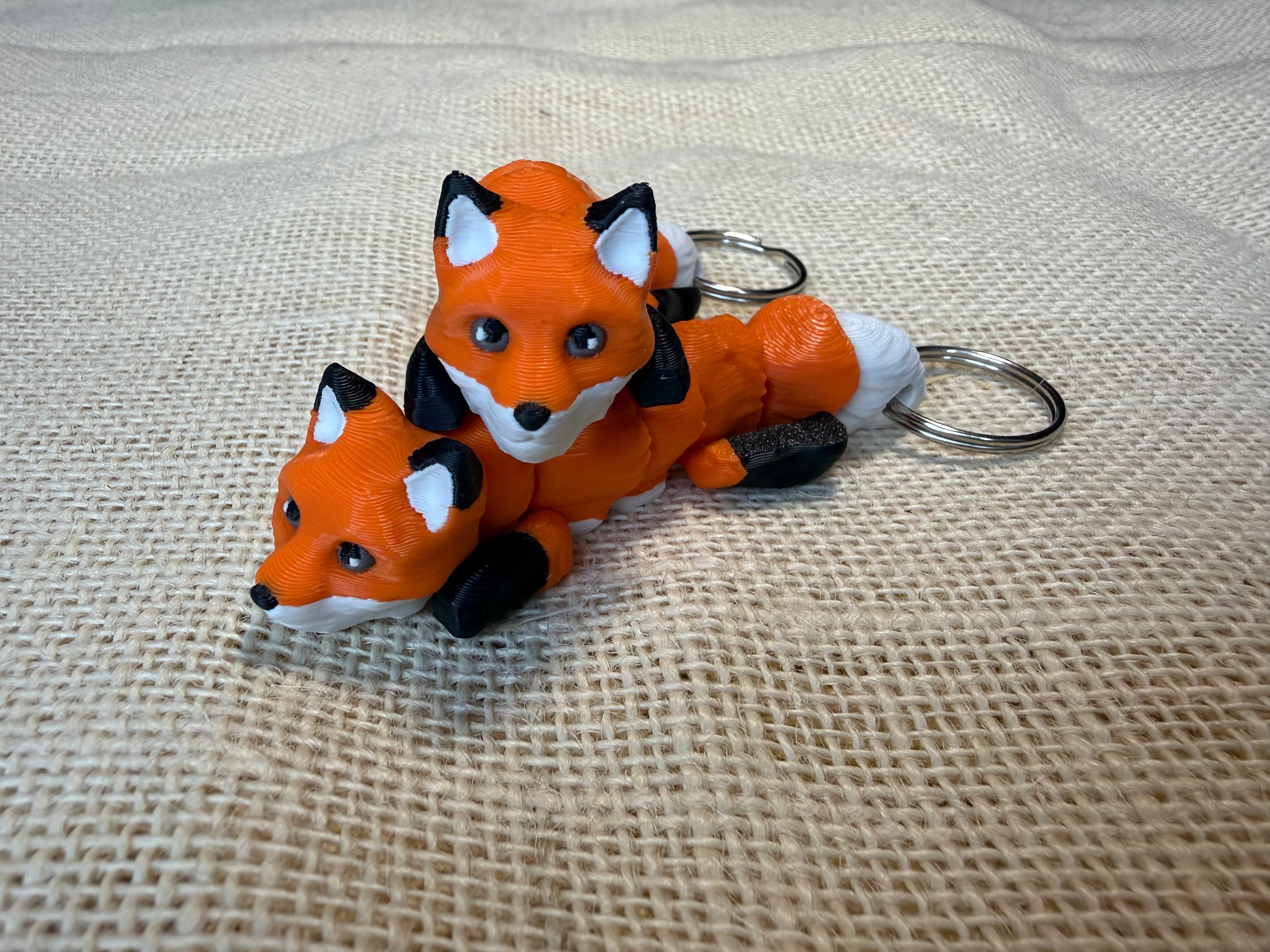 Articulated fox keyring