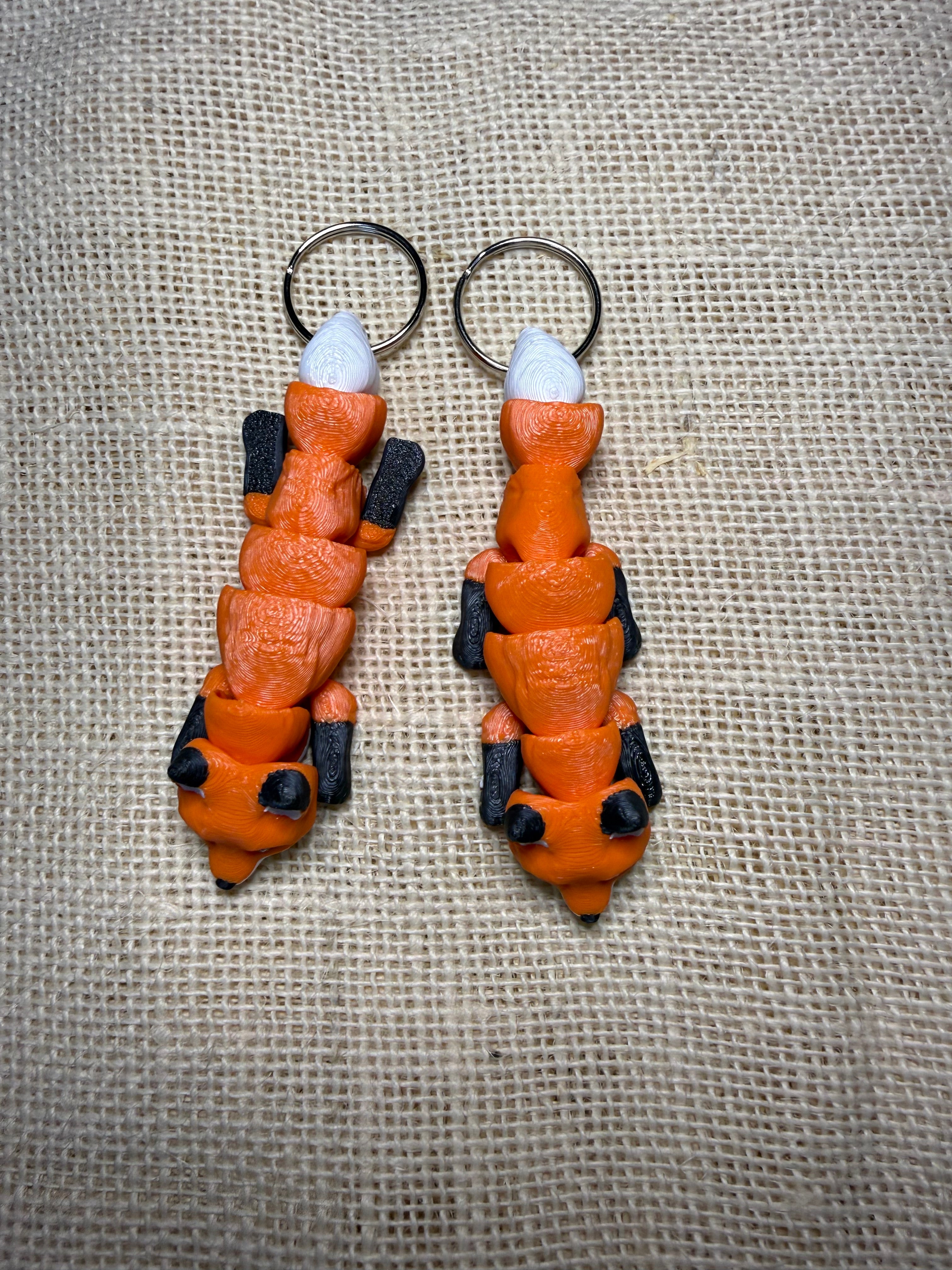 Articulated fox keyring