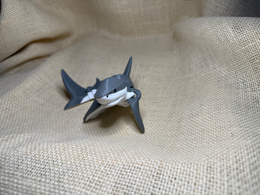 Articulated great white shark