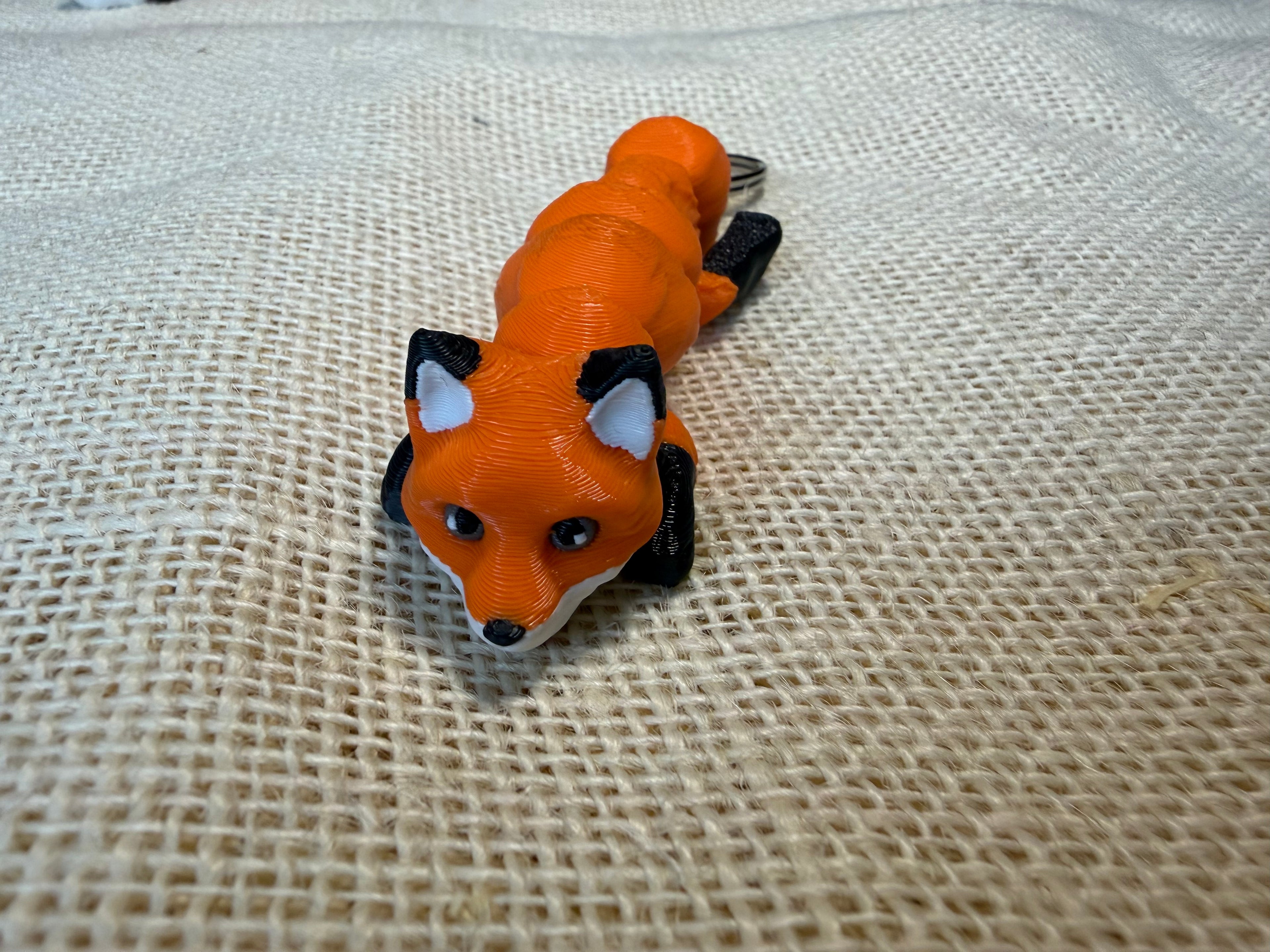 Articulated fox keyring
